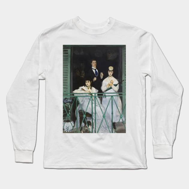 The Balcony by Edouard Manet Long Sleeve T-Shirt by Classic Art Stall